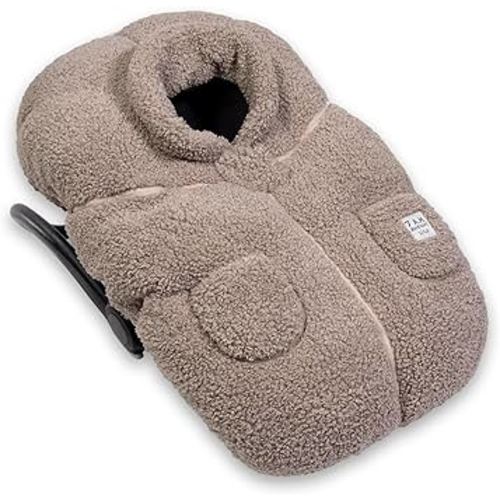 7AM Enfant Car Seat Covers - Cocoon Baby Cover for Boys & Girls, Rain & Snow Repellent, Breathable Windproof, Center Zipper, Universal Fit for Infant Car Seat (0-12M) (Oatmeal)