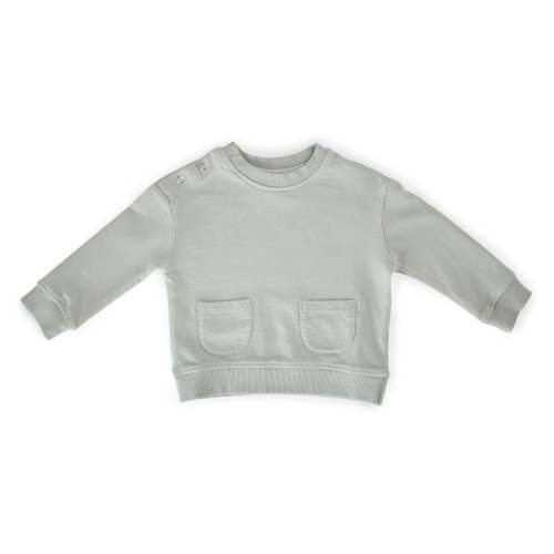 French Terry Shoulder Snap Sweatshirt - Soft Sea – Pehr