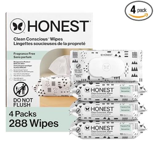 The Honest Company Multi-Use Baby Wipes, Pattern Play, 288 Count
