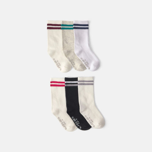 Toddler Boy 6-Pack Varsity Striped Crew Socks | Carter’s Oshkosh Canada