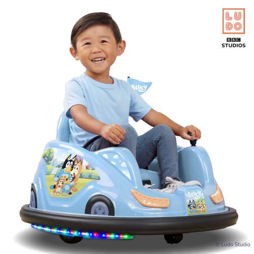 6V Bluey Bumper Car Ride on Toy for Children, by Flybar, 1 Count