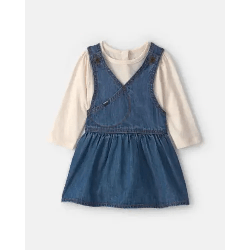 Baby Girl 2-Piece Denim Skirtall Set - Light Wash - OshKosh B'gosh | Carter's