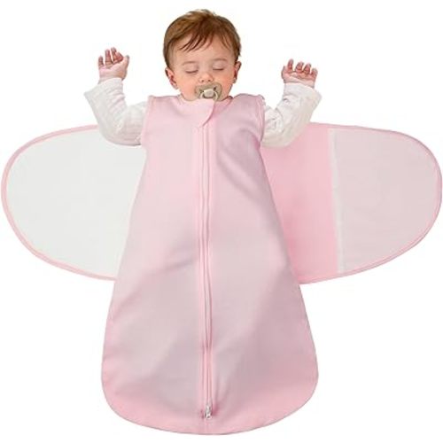 Baby Swaddle Sleep Sack, 1.0 Tog New-Parent-Friendly Swaddle for Newborns & infant 3-6 Months Baby Wearable Blanket Reduce Startle Reflex, Newborn Boys Girls Registry Essentials