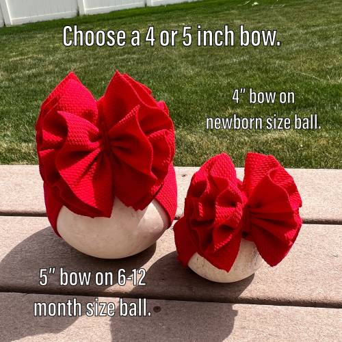 Red Bow - Shredded Bow - Baby Bow - Ruffle Bow - Headwrap - Messy Bow - XL Bow - Clip - Headband