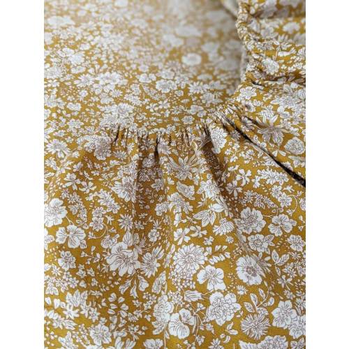 Liberty London Crib Sheet golden Ochre brown Mini Sheets floral beige Fitted Mattress cover Bassinet Diaper Changing Cover Ginger