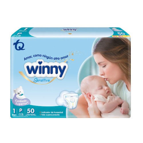 Pañales Winny Sensitive Etapa 1 x 50 und