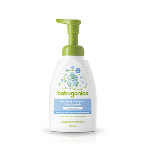 foaming shampoo + body-wash, fragrance free| babyganics