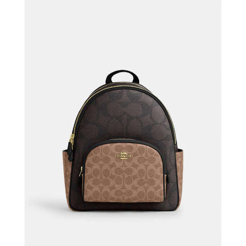 COACH® Outlet | Court Backpack In Blocked Signature Canvas