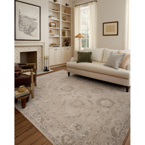 Chris Loves Julia x Loloi Louisa Oatmeal / Slate Area Rug