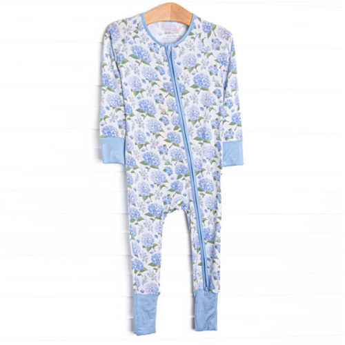 Hydrangea Blooms Bamboo Zippy Pajama, Blue – Stitchy Fish
