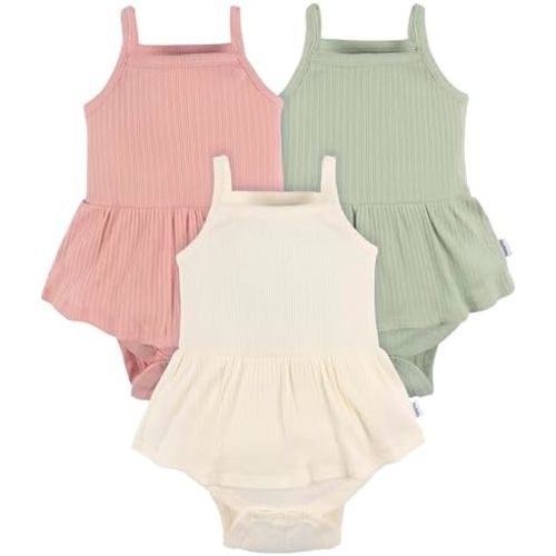 Gerber Baby Girls Multi-Pack Sleeveless Onesies Bodysuit