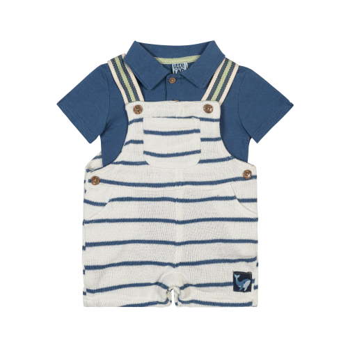 Little Lad Newborn Boys' Knit Shortall, 2-Piece Set, Sizes 0/3M-6/9M