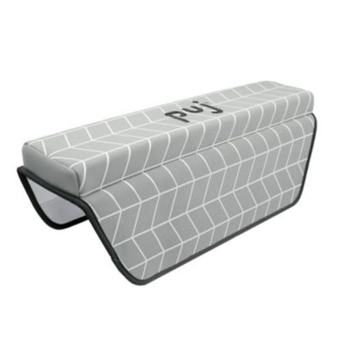 Puj® Pad Bath Arm Rest in Herringbone - GREY/WHITE - ONE SIZE