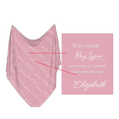 Personalized Baby Swaddle with Name, Baby Name Blanket, Personalized Baby Blanket, Custom Baby Blanket, Custom Newborn Baby Gift