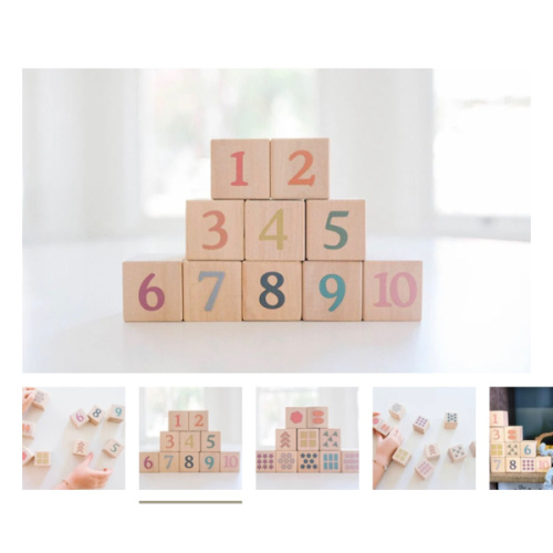 Boho Number + Counting Shape Blocks - Bannor Toys