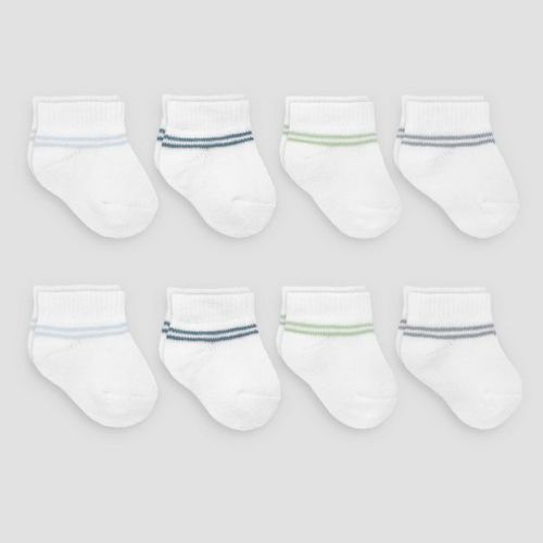 Carter's Just One You® Baby Boys' 8pk Striped Ankle Socks - 0-3M