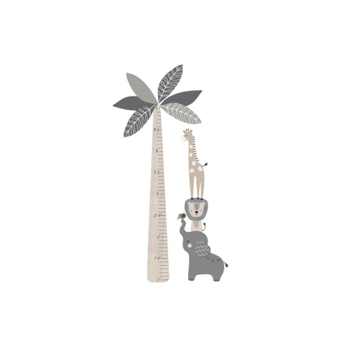 Jungle Safari Tree with Animals Kids Growth Chart Wall Decals