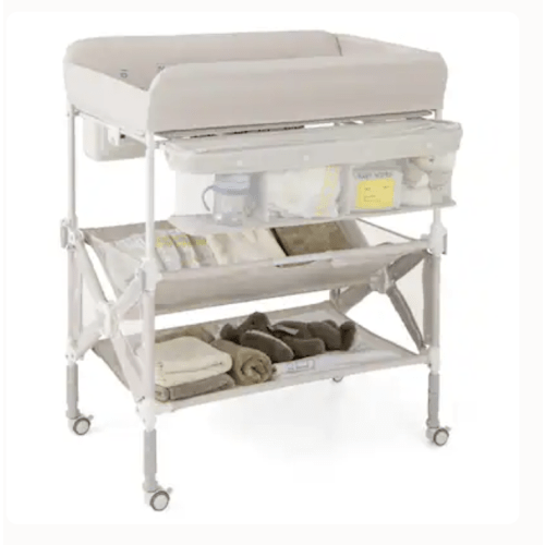 Costaway Adjustable height changing table with wheels