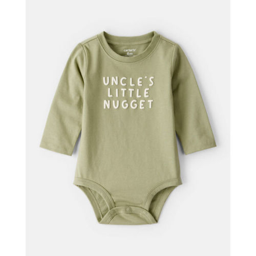 Baby Boy Uncles Little Nugget Long-Sleeve Graphic Bodysuit - Green | Carter's