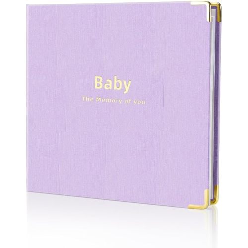 Baby book Baby Memory Book for baby boys and girls First 5 years baby book keepsake baby books (Purple)
