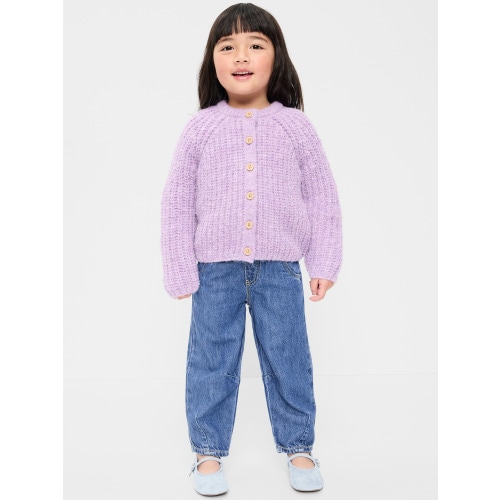 Pull-On Barrel-Leg Jeans for Toddler Girls