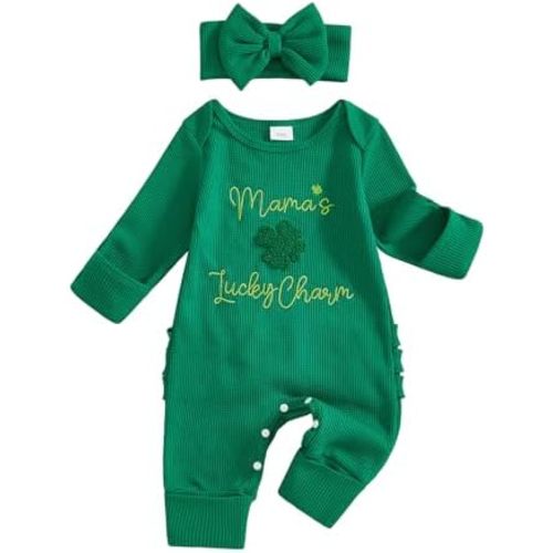 Toddler Baby Girl Boy Christmas Outfit Green Sweatshirt and Pants