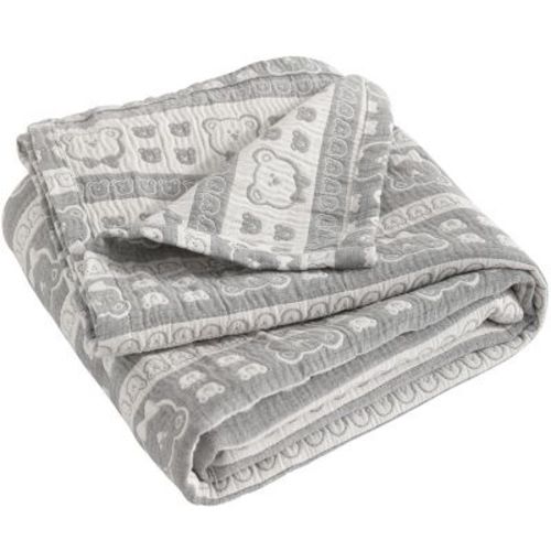 3 Layer Muslin Cotton Toddler Blanket, Super Soft and Warm Crib Blanket - NTBAY