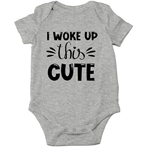 I Woke up This Cute - Baby Clothes - Funny Newborn Bodysuit Outfits for Boys and Girls