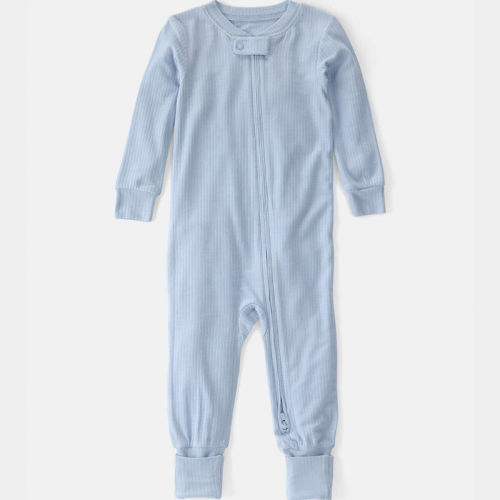 Baby PurelySoft 2-Way Zip 1-Piece Pyjama - Blue | Carter’s Oshkosh Canada