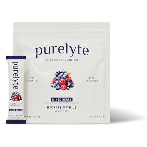 Electrolyte Drink Mix – Sugar-Free Hydration Powder Packets – Clean Electrolytes with Trace Minerals – Keto, Vegan, Gluten-Free – No Artificial Sweeteners – 30 Sticks – Mixed Berry