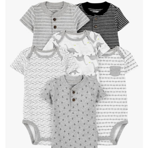 Simple Joys by Carter's Baby Boys' 6-Pack Short-Sleeve Bodysuit