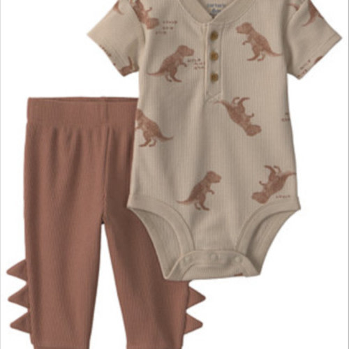 Carter'sBaby Boys' Dinosaur Bodysuit and Pant, 2-Piece Set