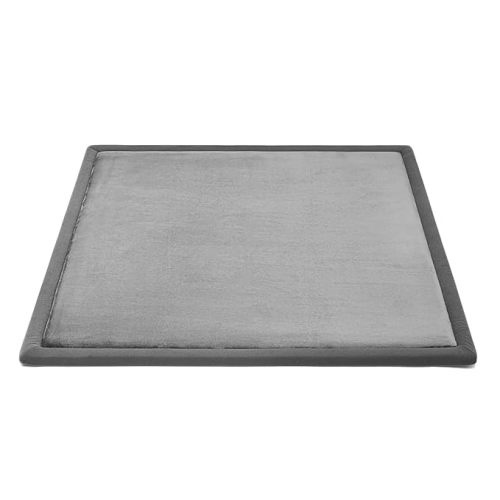 AEOCOO Baby Play Mat for Floor Cushion, Extra Large 1.3" Thick Memory Foam Nursery Rug, Soft Velvet Anti-slip, Tatami Style Tummy Time Mat for Toddlers Baby Kids Crawling, Playpen, Living Room, Grey