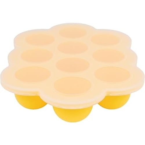 WeeSprout - Bandeja de silicona para congelar alimentos para bebés con tapa de clip, recipiente de almacenamiento perfecto para alimentos caseros de bebé, purés de verduras, frutas y leche materna