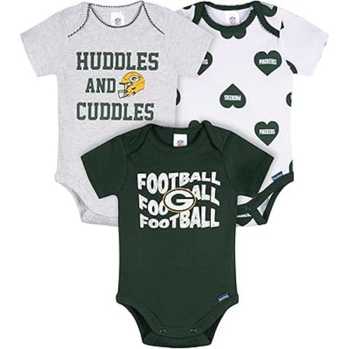 Gerber NFL Baby Girls 3-Pack Onesie Bodysuit