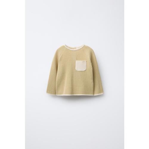 CONTRAST PIPING SWEATER - Olive Green | ZARA United States