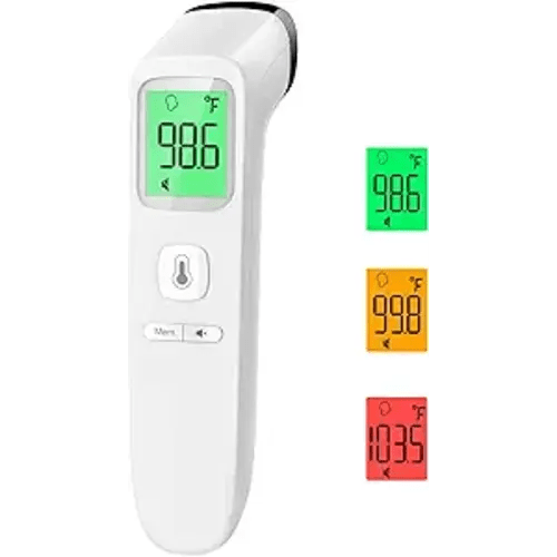 No-Touch Thermometer for Adults and Kids, Accurate Digital Baby Thermometer, Fever Alarm & Silent Mode, 2 in 1 Forehead & Object Mode
