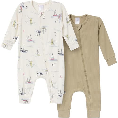 MODERNMOMENTS Baby Viscose 2-pack Footless Coveralls