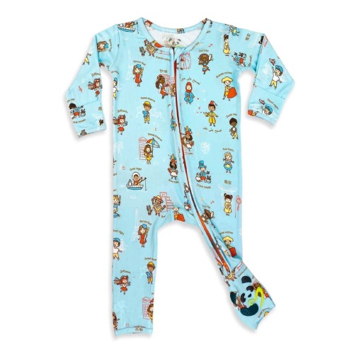 Goodnight World Bamboo Convertible Footie 9-12m