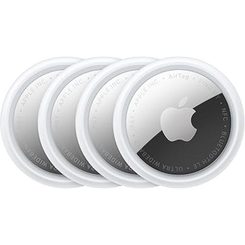 Apple AirTag (2nd Generation) - 4 Pack: Tracker for Keychain, Wallet, and More; Locator with Sound; Simple One-Tap Setup with iPhone or iPad; Key Finder with up to 1.5X Precision Finding Range*