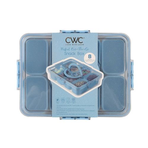 Cook With Color Sparkle with Lid Snack Box Food Storage Container Blue