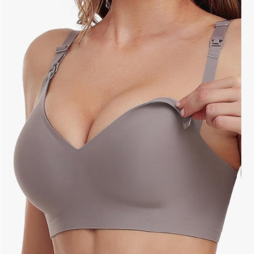 Vinfact Smooth Nursing Bras for Breastfeeding Seamless Maternity Bras for Pregnancy Wireless Bralette with Extra Bra Extender