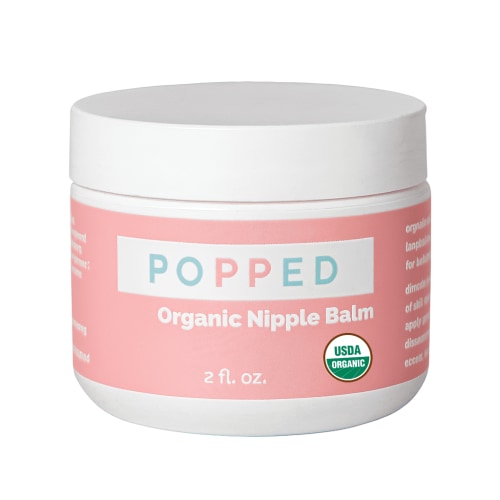 Popped Organic Nipple Balm for Breastfeeding and Pumping, 2 oz