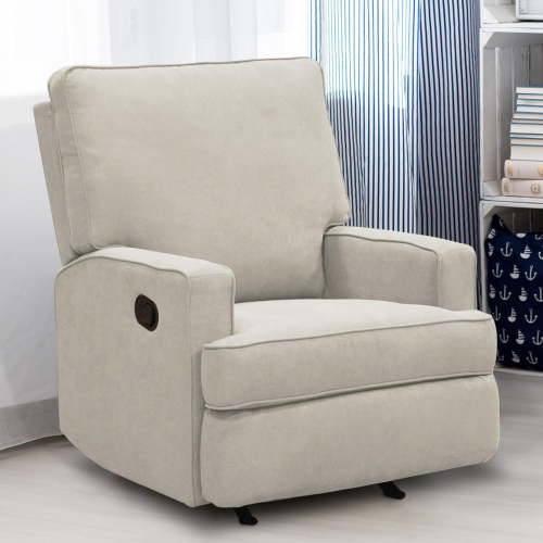 Baby Relax Salma 2-in-1 Rocker Recliner Chair, Beige Velvet