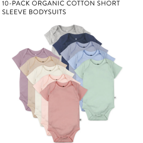 10-Pack Organic Cotton Short Sleeve Bodysuits | Honest Baby Clothing