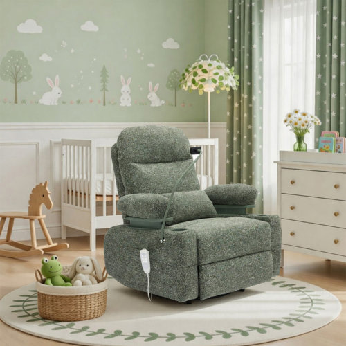 MAMAZING Electric Power Adjustable Armrests Swivel Rocking Chair Reclining Glider With Usb Charge And Phone Holder & Reviews | Wayfair