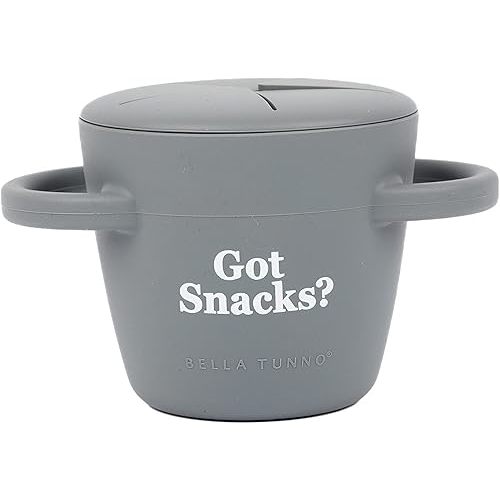 Snack Cups for Toddlers by Bella Tunno, Silicone Spill Proof Food Container with Lid, Babies & Kids 6-12 Months, Got Snacks