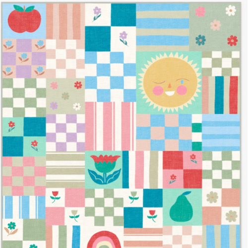 Hello Sunshine Patchwork Multicolor Rug | Ruggable US size 5x7