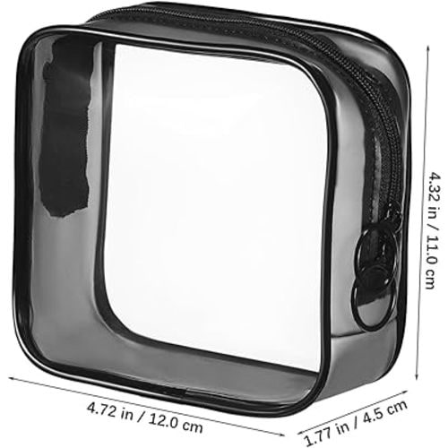 4 Pcs Transparent Zipper Pouches