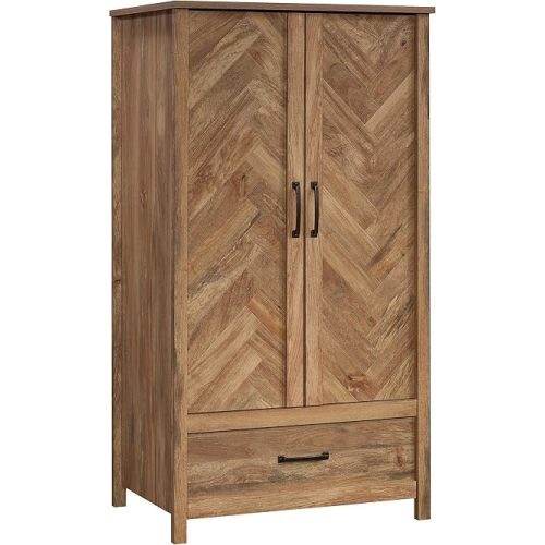 Sauder Cannery Bridge Armoire, L: 32.36" x W: 22.52" x H: 59.80", Sindoori Mango Finish